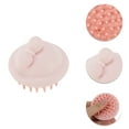 thumbnail image 3 of Unique Bargains 1 Pc Hair Brush Hat-shaped Scalp Scrubber Pink, 3 of 6