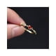 thumbnail image 1 of 1pc S925 Silver Plated With 14k Gold And White Gold Women's Ring With Heart Shaped Ruby & Cubic Zirconia Stone In Japanese Style, Elegant And Fresh, Nice Gift For Girls, 1 of 4
