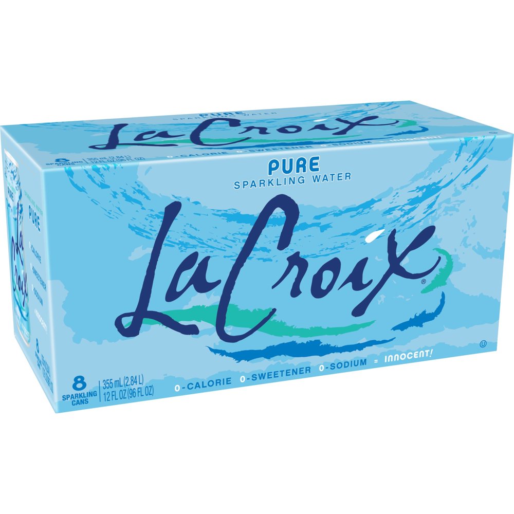 LaCroix Pure Sparkling Water 8pk/12 fl oz Cans, 8 / Pack (Quantity