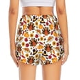 thumbnail image 2 of Lsque turkey hat Pumpkin Printed Women's Running Shorts with Liner Pockets,Elastic Quick Dry Workout Athletic Gym Yoga Shorts,Womens High Waist Shorts-XX-Large, 2 of 9