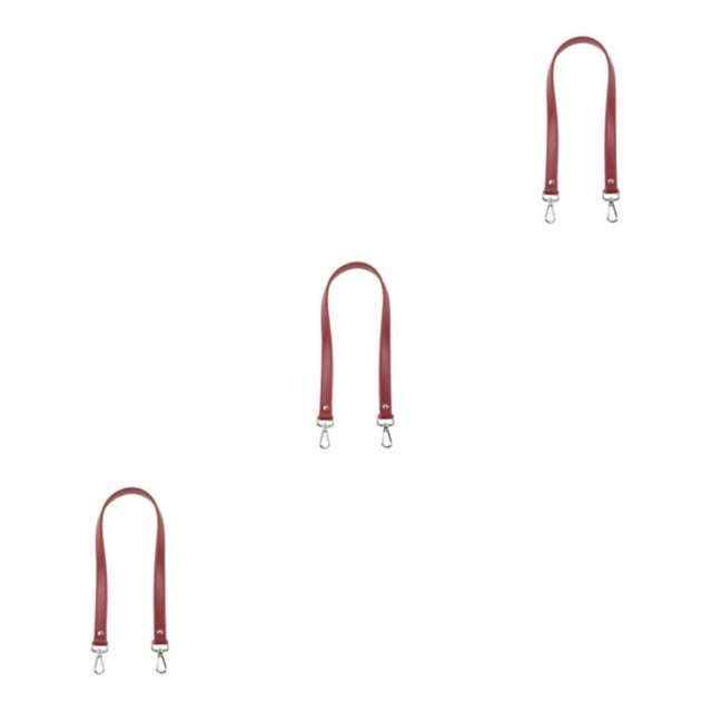 kurtrusly Bag Handles For Shoulder Bags PU Leather With Classic Multi-Color For Bag Strap Winered 3Set