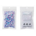 thumbnail image 7 of 1 bag 420pcs 7 style Rainbow ABS Plastic Imitation Pearl Beads Gradient Mermaid Pearl Beads Round Medium Orchid 9.5mm Hole: 1.6mm, 7 of 7