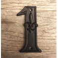 thumbnail image 2 of Lulu Decor, Cast Iron House Number 1 Vintage Black Finish with Fleur De Lis (# 1), 2 of 3