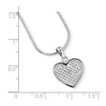 thumbnail image 2 of SS Rhodium-Plated CZ Brilliant Embers Heart Necklace in Sterling Silver, 2 of 2