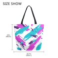 thumbnail image 5 of FORMRS Womens Canvas Tote Bag with Zipper Inner Pocket Shoulder Handbag, Abstract Drawing, 5 of 7