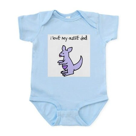 

CafePress - I Love My Aussie Dad Kangaroo Body Suit - Baby Light Bodysuit Size Newborn - 24 Months