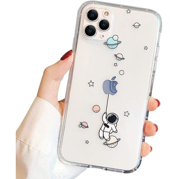 Saytay Compatible With Iphone 11 Pro Max Case For Clear Creative Astronaut Cute Cartoon Pattern Soft Tpu Protective Slim Shockproof Case For Iphone 11 Pro Max Walmart Com