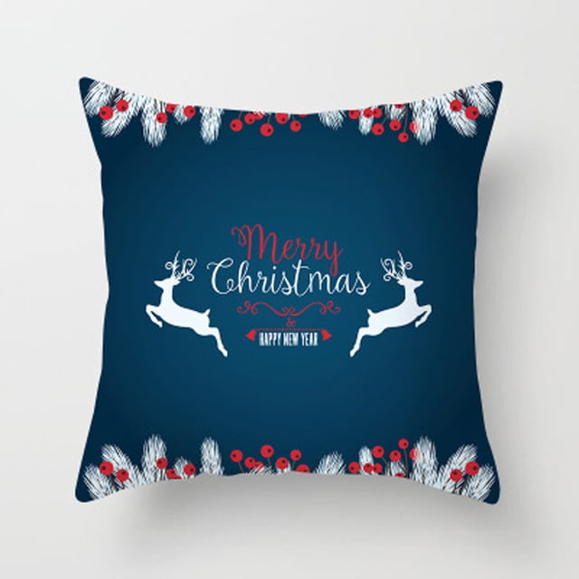 Hot6sl Ofertas Del Día Funda de Almohada con Estampado Navideño, Funda de Almohada Decorativa, Fundamental, para Decoración Del Hogar