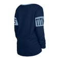 thumbnail image 3 of Women's New Era Navy Tennessee Titans Lace-Up Notch Neck Long Sleeve T-Shirt, 3 of 5