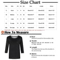 thumbnail image 3 of 3/4 Length Sleeve Womens Tops Fashion Solid Shirts Trendy Casual Crew Neck Blouses Summer Ladies Loose Comfy Tees Ladies Going Out Tops, 3 of 5