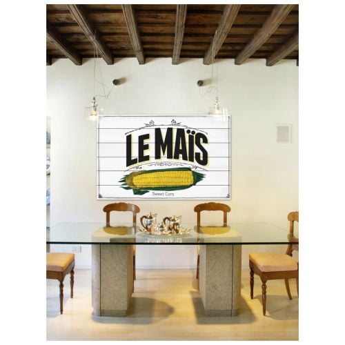 Marmont Hill "French Produce Corn" Painting Print on White Wood