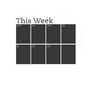 JDEFEG Wall Sticker Remover Sticker Week Memo Calendar Chalkboard Wall Plan Blackboard 45*58Cm Home Decor 3D Paper Butterflies for Crafts Black
