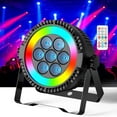 thumbnail image 2 of 4Pcs 7 LED Par Stage Light, 48 SMD LED Light Bulbs DJ Light with Strip, DMX512 Sound Activated Uplighting Lights for Wedding Party Halloween Decoration, 2 of 7