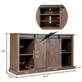 thumbnail image 2 of Costway TV Stand Sliding Barn Door Media Center Console Cabinet, 2 of 10