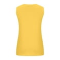 thumbnail image 7 of WTXUE Tank Tops Sleeveless, Scoop Neck Summer Women Floral Button Plus Size Tank Loose Vest T Shirts Tunics Tee Solid Casual Tops for Women'S Plus Yellow XXL, 7 of 7
