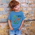 thumbnail image 3 of FhsagQ Mode Décontractée Imprimée pour Garçon et Fille, Col Rond, Manches Courtes, T-Shirt Ample, Printemps, Bleu, 6-7 Ans, 3 of 3