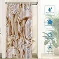 thumbnail image 3 of Marble Abstract Texture Decor Shower Curtain Liquid Natural Rose Abstract Art Polyester Fiber with Plastic Rings QuickDrying Waterproof for Bathtubs/Bathroom with (72"x36), 3 of 6
