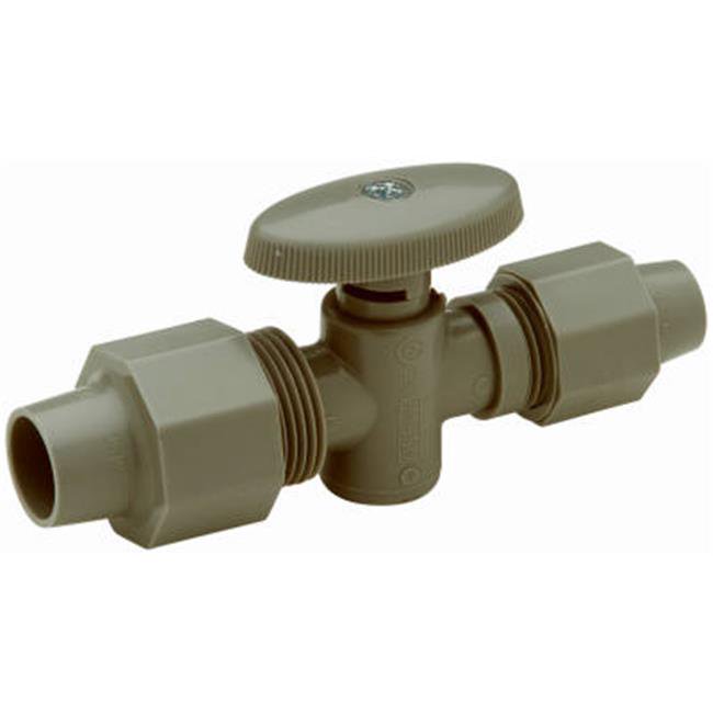 ZurnQest QBV433N Straight Stop Valve 0.38 in. Copper Tube Size x 0.