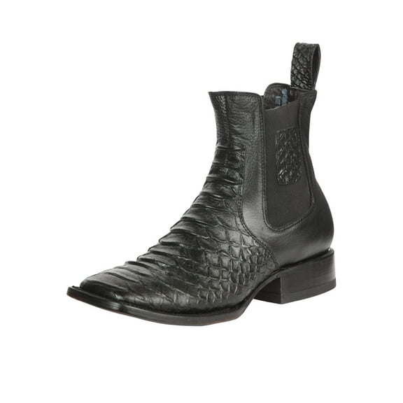 El General Men’s Python Imitation Black Ankle Boots 45093