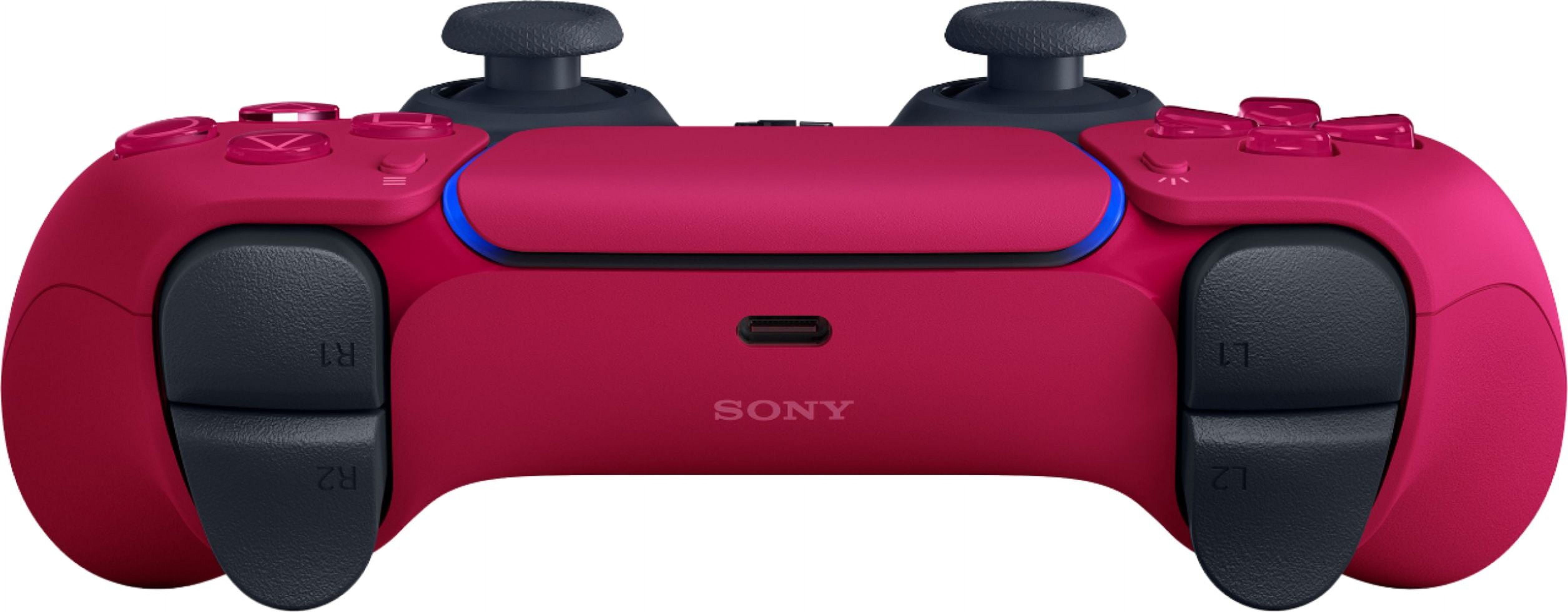 PlayStation 5 DualSense Controller Cosmic Red with Spider-Man 2 and Mytrix Hard Shell Controller Protective Case - 3 in 1 Bundle for PS5