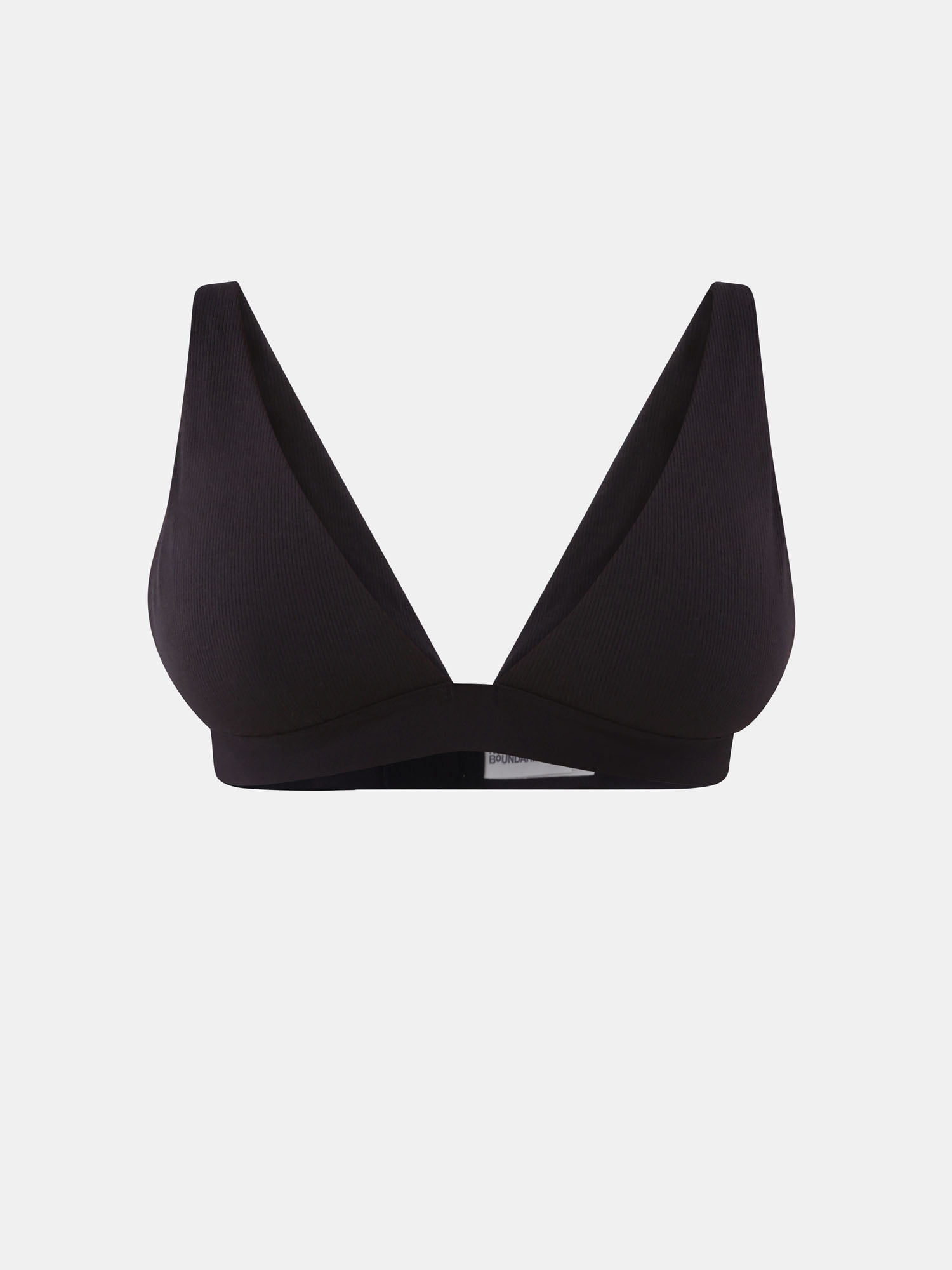 No Boundaries Cotton Stretch Ribbed Wirefree Plunge Bra, Women's XS-3XL
