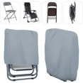 thumbnail image 3 of Housse de Protection pour Chaises Pliantes Housse pour Chaises de Jardin Anti-Vent Résistant au Vent pour Transats Transats Transats Transats Pliants, avec Sac de Transport Oxford (Gris), 3 of 4