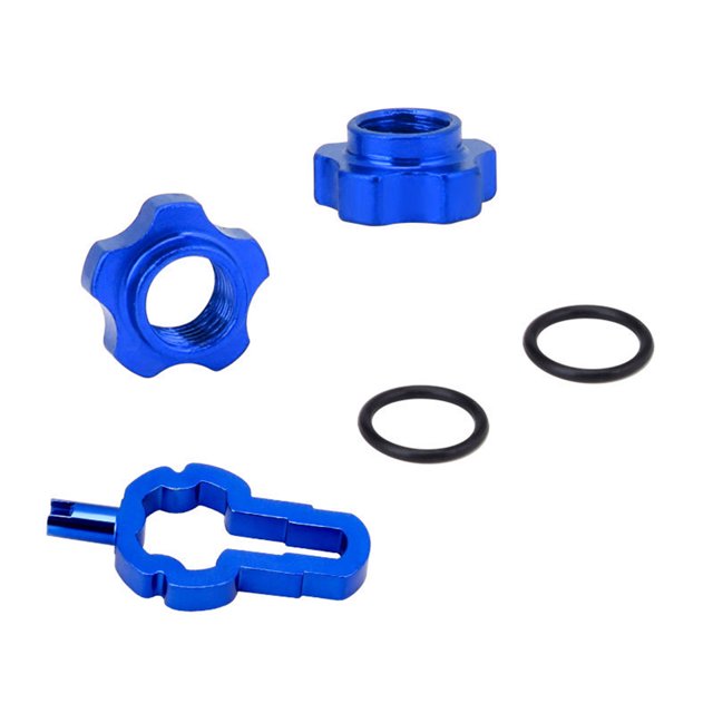 Tuerca De Válvula Bicicleta VXM 2pcs/Set MTB Bike Schrader Válvula Presta Rueda Convertidor Tuerca Llanta (Azul) Tmvgtek Accesorios para bicicletas