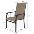 thumbnail image 4 of Sour Citrus Patio Dining Chairs, Textilene Fabric Iron Indoor/Outdoor Dining Chairs Patio Dining Set of 2 for Lawn, Poolside, Garden, Backyard, Brown, 4 of 6
