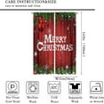 thumbnail image 3 of Red Christmas Curtains Balls with Pine Fir Tree Holiday Season Classic Art Printed Living Room Bedroom Window Drapes Treatment Fabric 2Panels 42 (W) x 63(L) Inch Decor, 3 of 6
