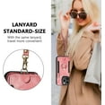 thumbnail image 7 of Phone Case for iPhone 15 Pro 6.1 inch Wallet Cover with Screen Protector and Wrist Strap Lanyard RFID Credit Card Holder Ring Stand iPhone15Pro 5G i i-Phone i15 iPhone15 15Pro Women Men Pink, 7 of 7