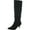 Black, variant on Womens Vellia Wide Calf Kitten Heel Knee High Boots