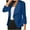 283#Blue, variant on Womens Blazer Office Suit Jacket Business Work Formal Smart Suit Coat Open Front Button Cardigan Solid Long Sleeve Casual Jacket