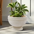 thumbnail image 2 of My Texas House 8" Cream Ceramic Dot Bowl Planter for Indoor or Outdoor Use, 2 of 8