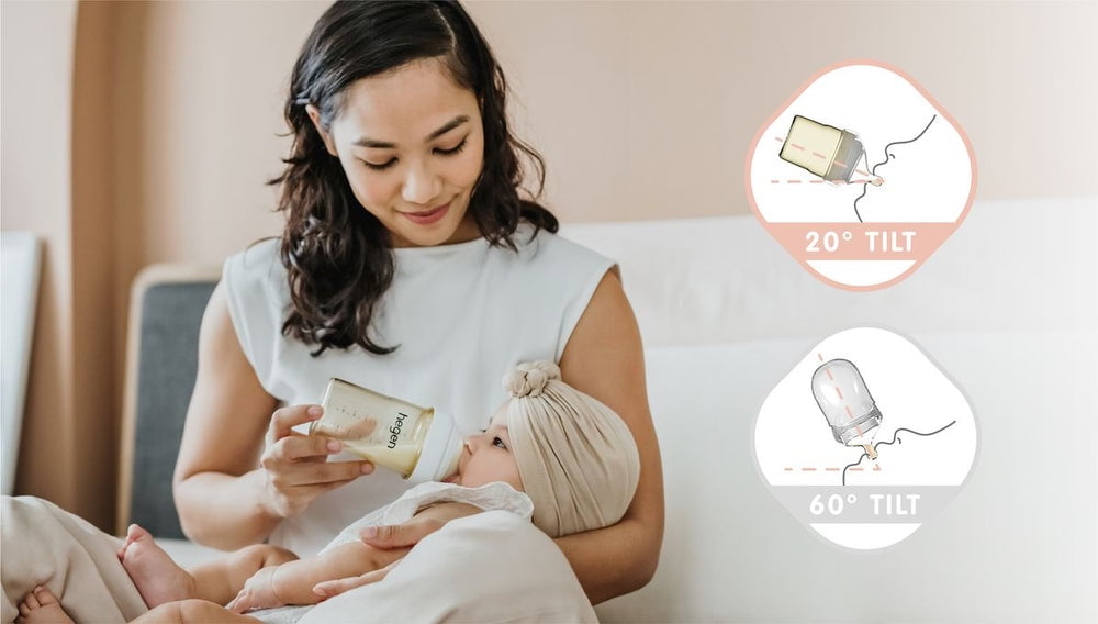 Hegen Baby Bottles – Anti Colic Baby Bottles Wide Neck - Breastfeeding System 2 oz with Extra Slow Flow Teat