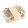 thumbnail image 2 of HOZVOMI Portable Compartmentalised Lunch Box with Leak-Proof Lid, Plastic Food Storage Container for Lunch/Fruit/Prep, 22.5x16x7cm (1PC), 2 of 6