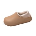 thumbnail image 1 of Wdhugt Semelle Épaisse Douce Imperméable Doublée de Molleton Chaude Pantoufles à Bout Fermé pour Hommes et Femmes Intérieur Extérieur Tenue de Maison Design pour Couples Kaki Taille 40 Eu 39-40 Us 7.5-8.5 Longueur du Pied 10.04 Pouces, 1 of 8
