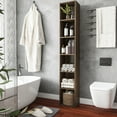 thumbnail image 3 of 6-Tier Open Shelf Storage Organizer 6-Cube Standard Wood Bookcase 70.9" Tall Cabinet Bookshelf Wall Shelf Display Stand for Home Office, Oak, 3 of 7