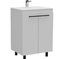 thumbnail image 2 of White Floor Cabinet | High - Quality Resin Sink | Bathroom Vanity Setup, 2 of 3