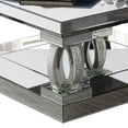 thumbnail image 3 of Mirrored Wooden Sofa Table with Curved Base and 1 Open Shelf Silver, 3 of 5