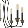 thumbnail image 3 of 60 X 8 Watt Metal Chandelier with Tubular Frame, Textured Bronze- Saltoro Sherpi, 3 of 5