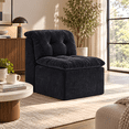 thumbnail image 2 of MEIGUGAO Armless Chenille Bean Bag Chair, 31.5-Inch,Black, 2 of 7
