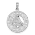 thumbnail image 4 of FJC Finejewelers 925 Sterling Silver d Jamaica Round Circle with Sailboat Charm 25 x 18 mm, 4 of 6