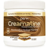 Perk Creamatine (Marshmallow Graham) 30 Servings - Flavored Creatine Monohydrate, 5g of Creatine per Serving, Naturally Sweetened, Zero Sugar, Gluten-Free, Soy-Free