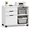 White, variant on 3-Drawer Rolling File Cabinet with Large Open Storage Shelves, Lateral Mobile Printer Stand for Home Office, White-Wash Finish, 30.7" L x 15.2" W