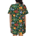thumbnail image 3 of Bixox Women's Christmas Gift Printed Pajama Set 2 Piece Lounge Set Top and Shorts Soft Pajamas, Shorts with Pockets, 3 of 7