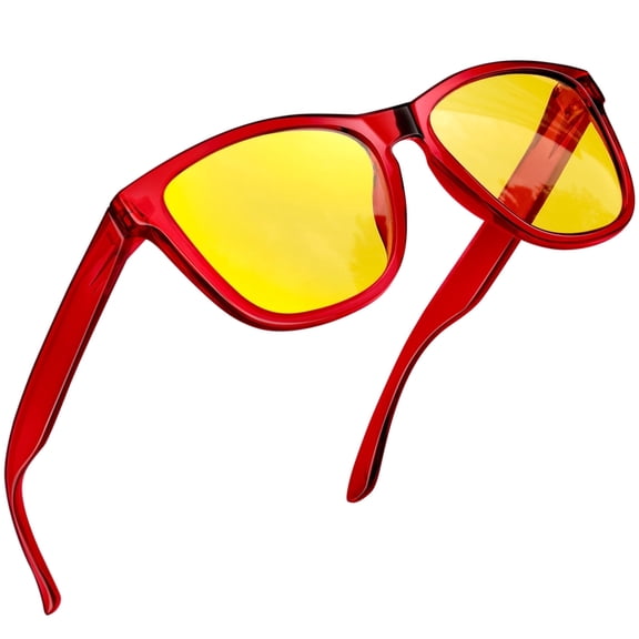 Joopin Night Vision Glasses for Men Women Yellow Fishing Driving Hiking Glasses UV400 Protection(Red)