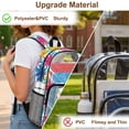 thumbnail image 7 of SEANATIVE Clear PVC Backpack for Kids Boys Girls Transparent Bookbag See Through School Daypack Middle High School Backpacks Rucksack Schoolbag, Colorful Koala Flower, 7 of 7