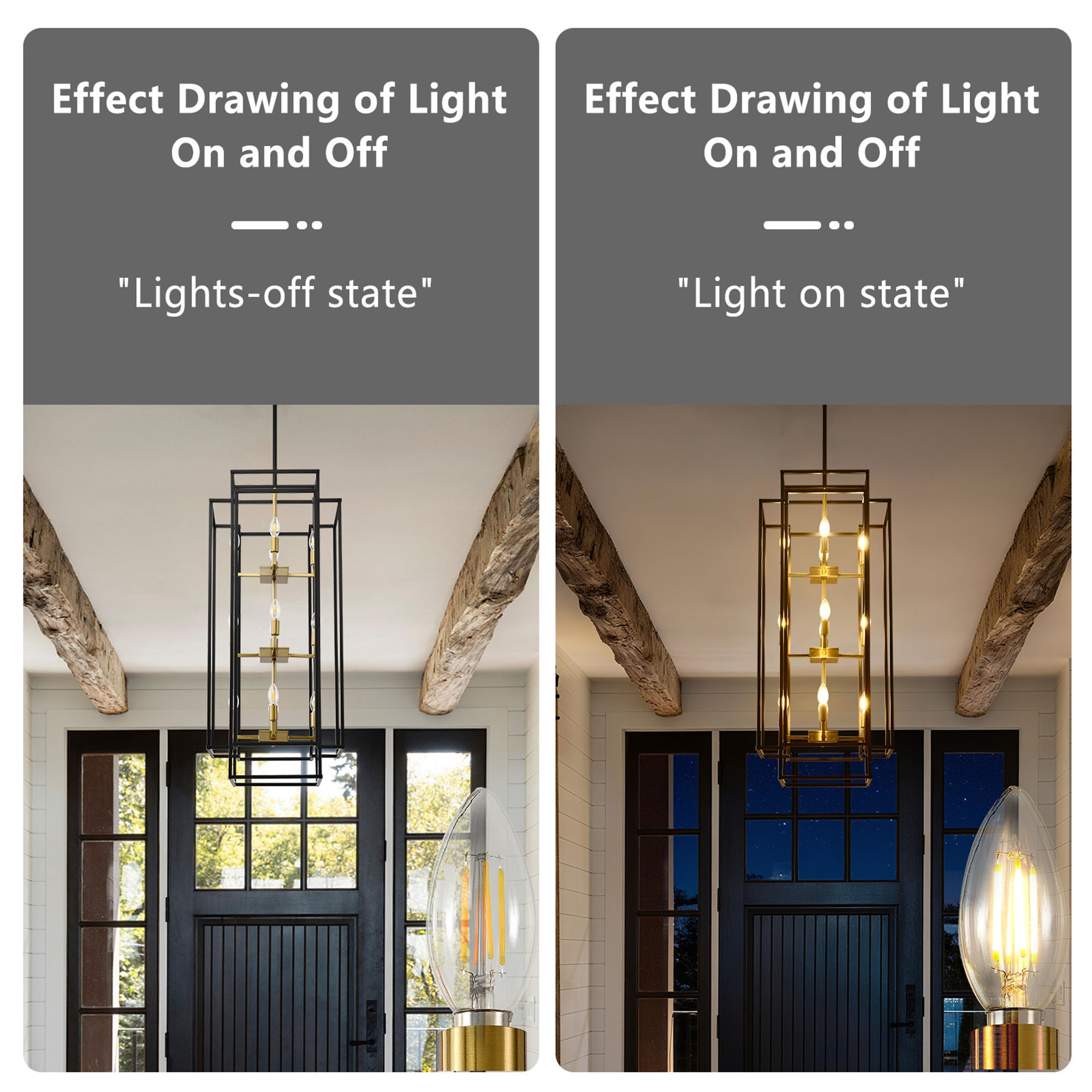 12-Light Lantern Tiered Pendant Light Fixtures,Farmhouse Foyer Chandelier, Black and Gold Dining Room Light Fixture for Living Room Staircase Entryway