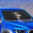 thumbnail image 4 of Xixirimido Car Windshield Sun Shade Car Sun Visor Block UV Rays Foldable Automotive Windshield Sunshades Front Window Sun Blocker Keep Your Vehicle Cool, Bernese Mountain Dog Black, 4 of 8