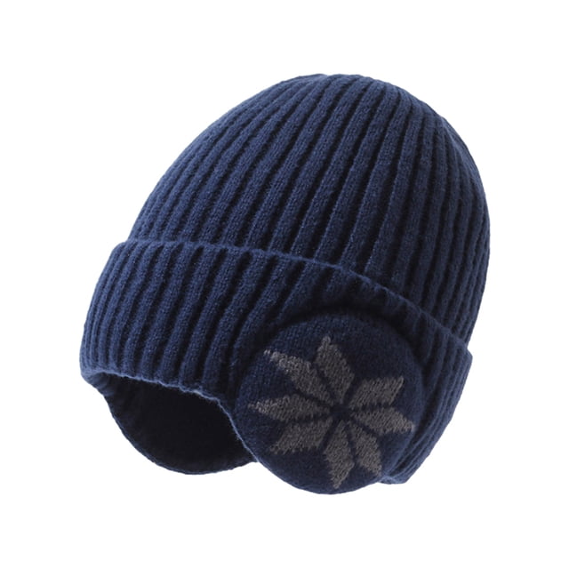 Bonnet d'Hiver Tricoté avec Cache-Oreilles Extensibles Bonnet de Ski